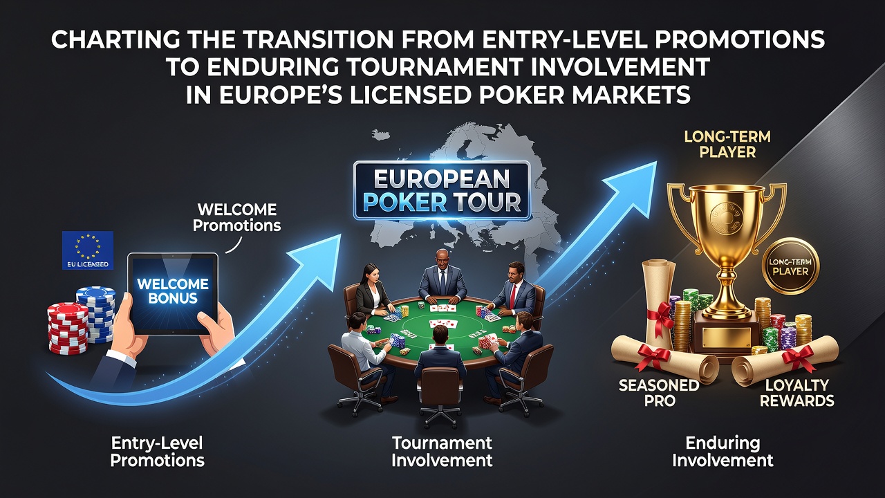 Übersicht über Einstiegsaktionen und Turnierstrukturen in lizenzierten europäischen Pokermärkten