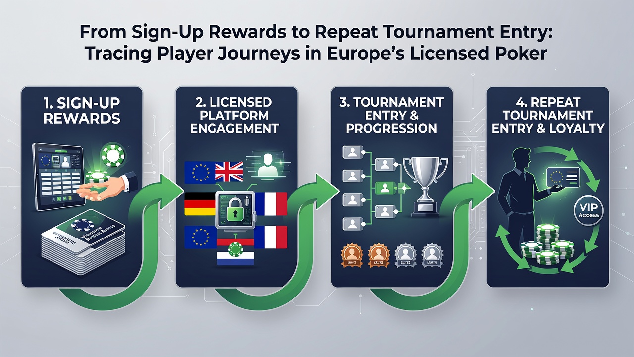 Spielerpfade von Startboni zu wiederholten Turnieren in lizenzierten europäischen Pokerumgebungen