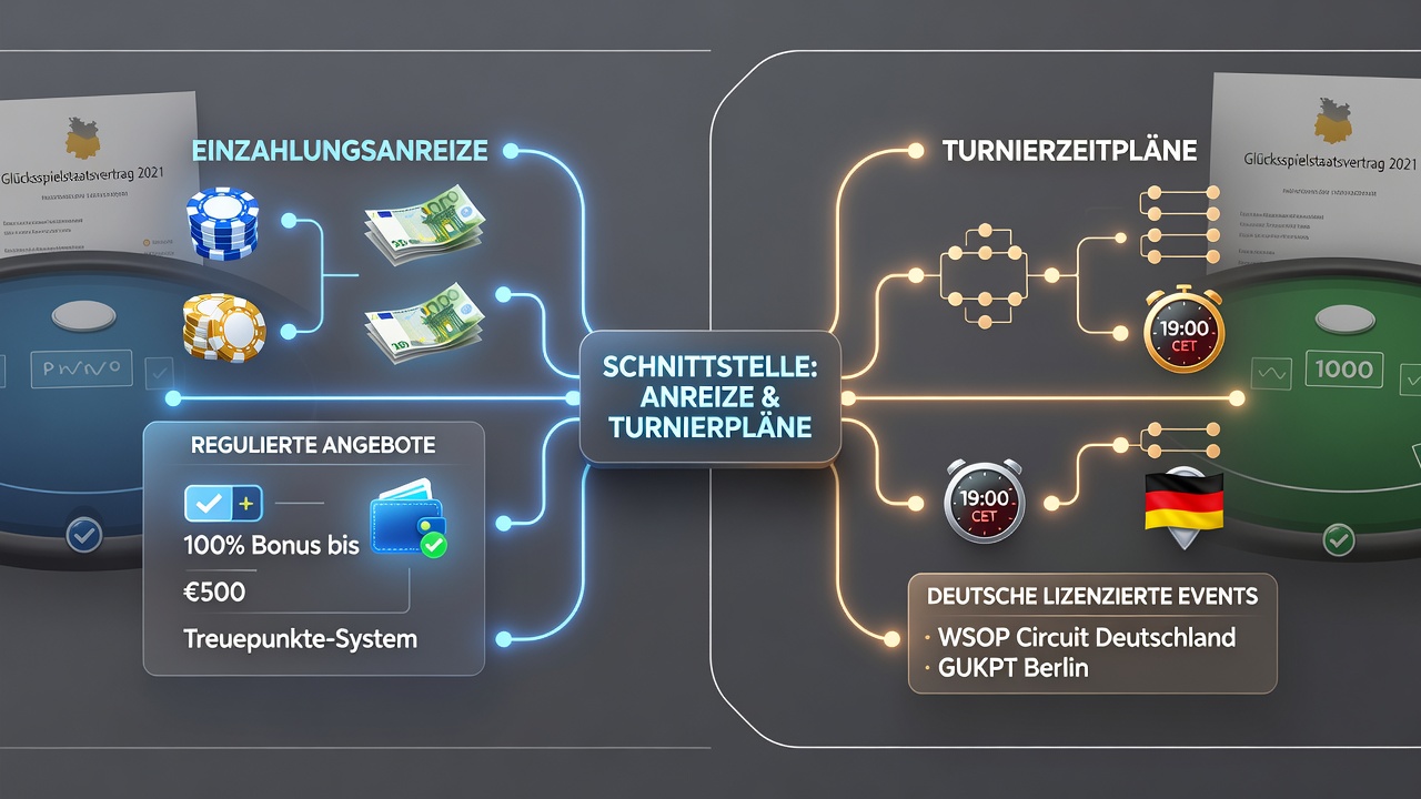 Visualisierung der Überschneidungen zwischen Einzahlungsanreizen und Turnierkalendern in regulierten Poker-Umgebungen