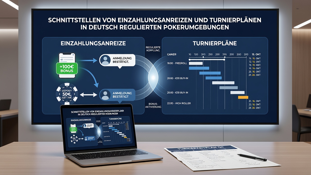 Darstellung von Turnierzeitplänen und Einzahlungszyklen in deutschen Pokerumgebungen
