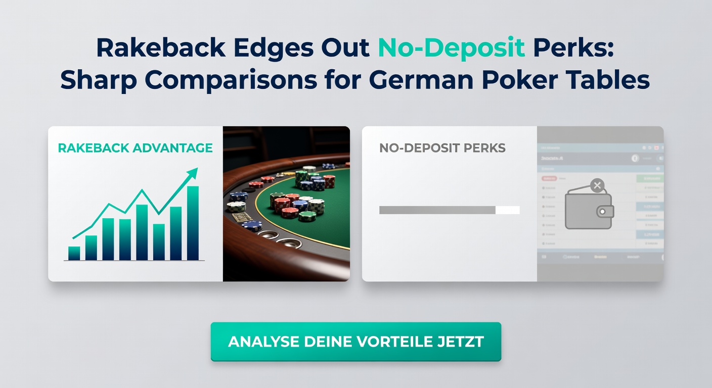 Tabelle mit scharfen Vergleichen von Rakeback-Renditen versus No-Deposit-Werten über 12 Monate für deutsche Pokerplayer, inklusive Break-even-Punkten